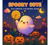 Spooky Cute Halloween Coloring Book: For All Ages Featuring Adorable Creatures in Cozy Moments, Easy and Cute Designs for Stress Relief