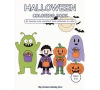 Spooky-Cute Halloween Coloring Book for Kids Ages 4-8: 40 Friendly Monsters, Costumes & Not-Scary Halloween Pages to Color and Trace