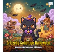 Spooky Cute Halloween - Griezelig Schattige Halloween: Kleurboek voor Volwassenen & Kinderen: 60 Kawaii Chibi Kleurplaten met Schattige Spookjes, Heksen, Skeletten & Halloween Taferelen