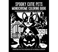 Spooky Cutie Pets Monochrome Coloring Book: Adorable Creepy Pets Whimsical Creatures and Spooky Animal Designs for Stress Relief and Relaxation