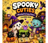 SPOOKY CUTIES: Mischief & Cozy Chaos Coloring Book for Teens and Adults Featuring Adorable Creepy Creatures and Spooky Vibes for Relaxation and Fun (Happy Worlds Coloring)