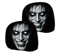 Spooky Face Headrest Covers Scary Auto Seat Protector For Car InteriorDecor