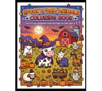 Spooky Farm Animals Coloring Book for Kids Ages 4-8: Cute & Easy Halloween Farm Animal Coloring Pages with Fun Activities, Mazes, Word Search & More: ... Featuring Adorable Farm Animals in Costumes