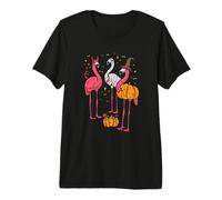 Spooky Flamingo Trio Divertido Halloween Camiseta Premium