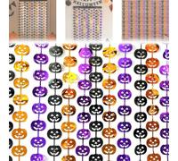 Spooky Flutter Bat Garland - Bring Your Halloween to Life, Bat Garland Halloween Decoration, Bats Hanging Decorations, Vintage Spooky Indoor Party Fireplace Garlands, Banner Felt Decor(Melons,5PCS)