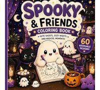Spooky & Friends Coloring Book: Cute Ghosts, Cats & Halloween Fun