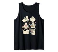 Spooky Ghost Book Reader Club, Amante de los Libros de Halloween Camiseta sin Mangas