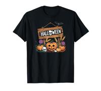 Spooky Ghost Cat Pumpkin Lover Halloween Creature Monster Camiseta