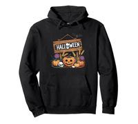 Spooky Ghost Cat Pumpkin Lover Halloween Creature Monster Sudadera con Capucha