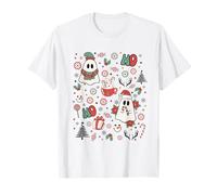 Spooky Ghost Cute Christmas Ho Ho Merry Holiday Retro Pastel Camiseta