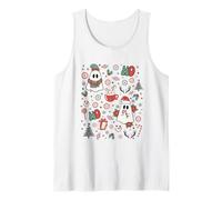 Spooky Ghost Cute Christmas Ho Ho Merry Holiday Retro Pastel Camiseta sin Mangas
