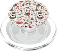 Spooky Ghost Cute Christmas Ho Ho Merry Holiday Retro Pastel PopSockets PopGrip para MagSafe