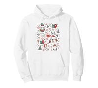 Spooky Ghost Cute Christmas Ho Ho Merry Holiday Retro Pastel Sudadera con Capucha