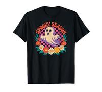 Spooky Ghost Flower Lover Halloween Creature Monster Camiseta