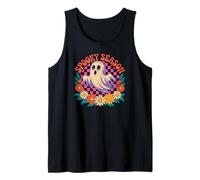 Spooky Ghost Flower Lover Halloween Creature Monster Camiseta sin Mangas