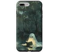 Spooky Ghost Reading In A Lake Vintage Aesthetic Green Carcasa para iPhone 7 Plus/8 Plus