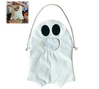 Spooky Ghost Shape Candy Bag for Halloween Trick or Treat,Cute Ghost Beginner Shoulder Bags, Reusable Exquisita Bolsa de Almacenamiento de Alimentos en Forma de Fantasma (1 unidad)