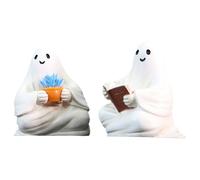 Spooky Ghost Statue - Resin Halloween Ornament, Figurilla de plantadora | Miniatura Ghost Halloween Bookshelf Driveway Balcony Sculpture, Rustic Garden Porch Tabletop Patio para Eventos para