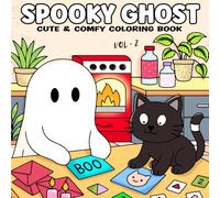 Spooky Ghost: Vol - 2 Cute and Creepy Ghost Coloring Book for Adults and Teens | Fun Spooky Designs for Relaxation, Stress Relief, and Halloween Vibes