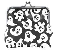 Spooky Ghosts - cartera de piel para mujer, con hebilla y cierre de beso, Spooky Ghosts Black, UNITALLA, Classic, Spooky Ghosts Black, UNITALLA, Classic