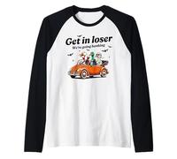 Spooky Goose Halloween Get In Loser Iba Honking Gansos Camiseta Manga Raglan