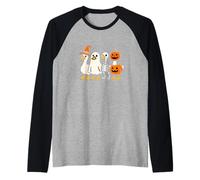 Spooky Goose Halloween Tonto Meme Divertido Mujeres Niños Camiseta Manga Raglan