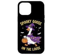Spooky Goose On The Loose Funny Witch Pumpkin Halloween Carcasa para iPhone 12 Pro MAX