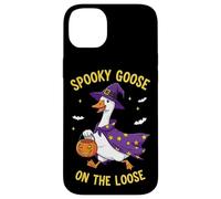 Spooky Goose On The Loose Funny Witch Pumpkin Halloween Carcasa para iPhone 14 Plus