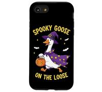 Spooky Goose On The Loose Funny Witch Pumpkin Halloween Carcasa para iPhone SE (2020) / 7/8