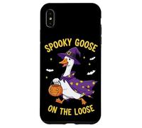 Spooky Goose On The Loose Funny Witch Pumpkin Halloween Carcasa para iPhone XS MAX