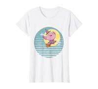 Spooky Halloween Cute Axolotl Monta una Escoba de Bruja Camiseta gráfica económica, Mujer, Blanco, M