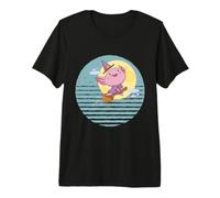 Spooky Halloween Cute Axolotl Monta una Escoba de Bruja Camiseta Premium