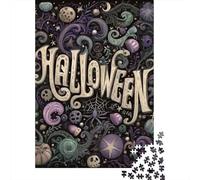 Spooky Halloween Decorations Puzzle Imposible,desafío para Adultos Juego Educativo 1000 Piezas Obra De Arte De Juego De para Adultos Y Niños Mayores De 12 Años 52x38cm/1000pcs