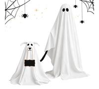 Spooky Halloween Dog Ghosts | Dog Ghost Decor Spooky Battery Operated | Festive Indoor Garden Ghost Decor Halloween Ghost Decorations For Outdoor, Indoor, Party, Lawn, Patio, Yard, Porch, Garden