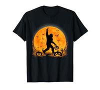 Spooky Halloween Full Moon Bigfoot Pumpkin Funny Sasquatch Camiseta
