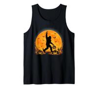 Spooky Halloween Full Moon Bigfoot Pumpkin Funny Sasquatch Camiseta sin Mangas