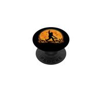 Spooky Halloween Full Moon Bigfoot Pumpkin Funny Sasquatch PopSockets PopGrip Adhesivo