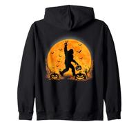Spooky Halloween Full Moon Bigfoot Pumpkin Funny Sasquatch Sudadera con Capucha