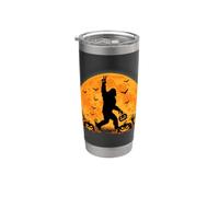 Spooky Halloween Full Moon Bigfoot Pumpkin Funny Sasquatch Vaso térmico de acero inoxidable de doble pared