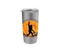 Spooky Halloween Full Moon Bigfoot Pumpkin Funny Sasquatch Vaso térmico de acero inoxidable de doble pared