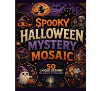 Spooky Halloween Mystery Mosaic: 50 Unique Hexagon and Mosaic Designs Color by Number Activity Book for Teens and Adults: Spooky and Relaxing Art