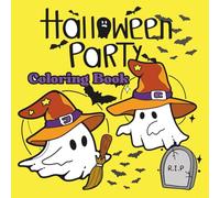 spooky halloween party coloring book: simple animal & cute halloween coloring book with 30+ different page