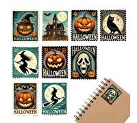 Spooky Halloween Pumpkin Sticker For Scrapbook Journaling