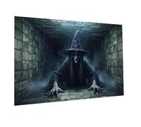 Spooky Halloween Rug, Optical Illusion Floor Mat, Non Slip Soft Rug