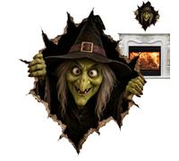 Spooky Halloween Wall Stickers - Breaking Through Wall Creepy Decals