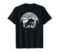 Spooky Halloween Werewolf en la naturaleza, murciélagos y Camiseta