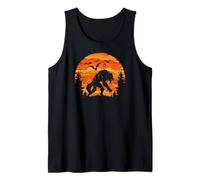 Spooky Halloween Werewolf en la naturaleza, murciélagos y Camiseta sin Mangas