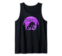 Spooky Halloween Werewolf en la naturaleza, murciélagos y Camiseta sin Mangas