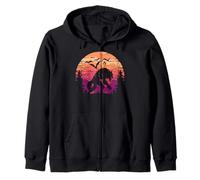 Spooky Halloween Werewolf en la naturaleza, murciélagos y Sudadera con Capucha
