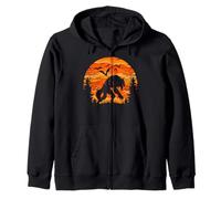Spooky Halloween Werewolf en la naturaleza, murciélagos y Sudadera con Capucha